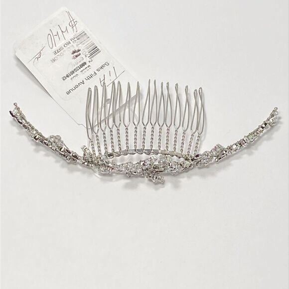 Homa Bridal Crystal Embellished Silver Bridal Tiara Headpiece Hair Jewelry main image 6
